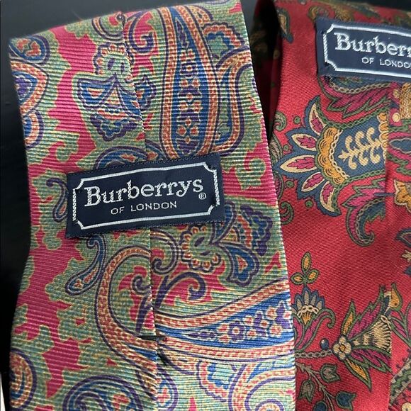 Burberrys of London 100% Silk Neckties set of Four Classic Designer - Picture 4 of 6